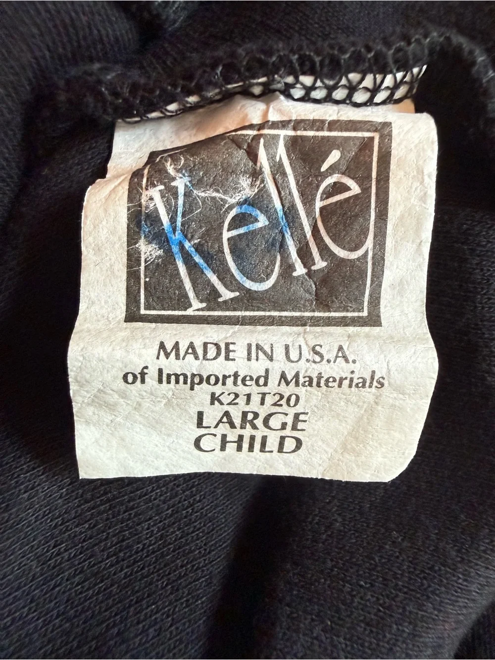 Kellé Dancewear Large Child Black Rhinestone Dance Crop Top Jazz Contemporary
